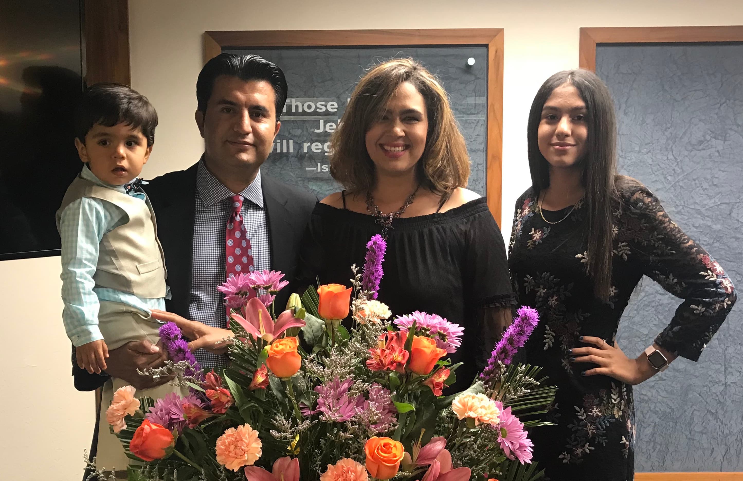 Elmer Navarro with his family